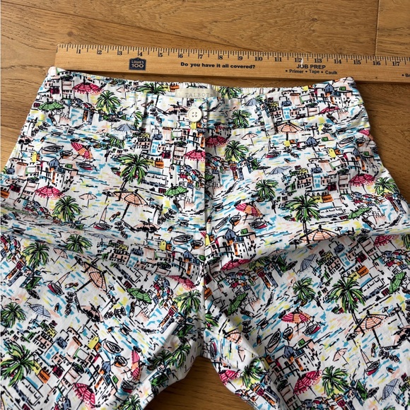 Talbots Pants - Talbots tropical beach print capri womens 8p